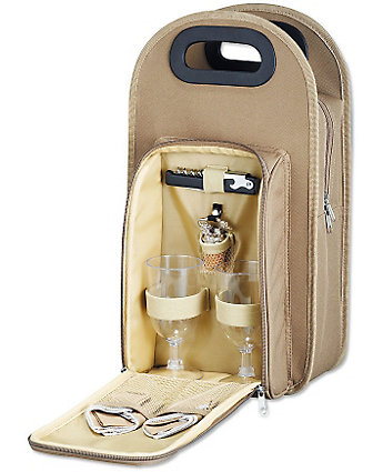picnic wine tote with logo